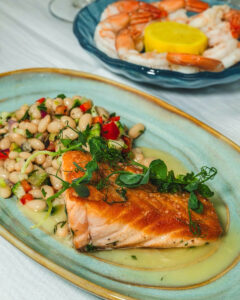 Fin & Fino Uptown Salmon and Shrimp Cocktail