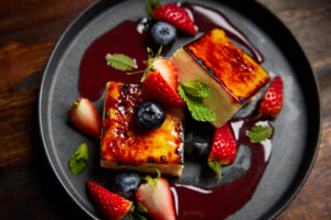 Firebirds Creme Brulee Cheesecake Bites