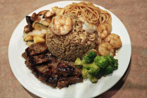 Kabuto LKN Lemongrass Vietnamese Angus Steak and Hibachi Shrimp